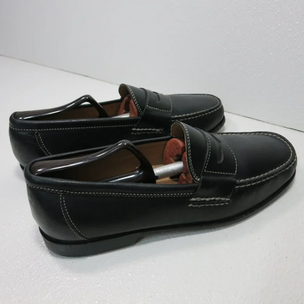 Tommy Bahama Leather Comfort Strap Moccasins Casual Deck Boat Shoes 9.5 M